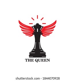 logotipo de reina de ajedrez en color negro sólido, ilustraciones vectoriales