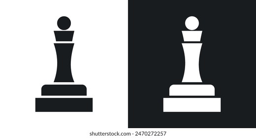 Chess queen symbols. Chess crown piece vector icon. Chess game vector. Business strategy icon.