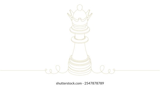 chess queen vector design, gold line color