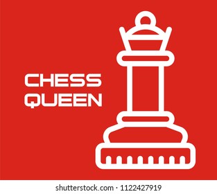 CHESS QUEEN VECTOR ICON 