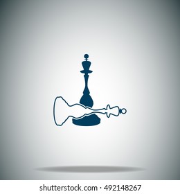 Chess queen vector icon