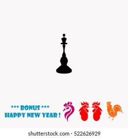 Chess queen vector icon