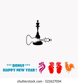 Chess queen vector icon