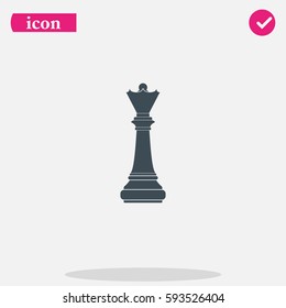 Chess queen vector icon.