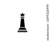 Chess queen vector icon. vector illustration, eps10.