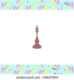 Chess queen vector icon on white background. Isolated illustration. Business picture.