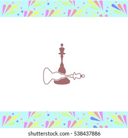 Chess queen vector icon on white background. Isolated illustration. Business picture.