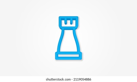 Chess realistic icon. 3d vector illustration. Isolated line color pictogram. Transparent shadows