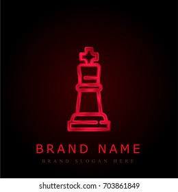 Chess red chromium metallic logo