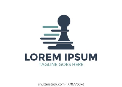 chess related logo. vector illustration. editable
