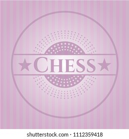  Chess retro style pink emblem