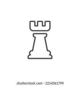 chess rock icon, simple style. chess strategy icon vector illustration