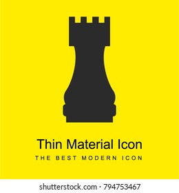 Chess Rok bright yellow material minimal icon or logo design