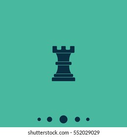 Chess Rook Flat Vector Icon.