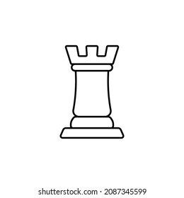 Chess rook icon design template vector isolated illustration