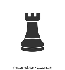 Chess rook icon design template vector isolated 