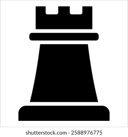 Chess Rook Icon Element For Design