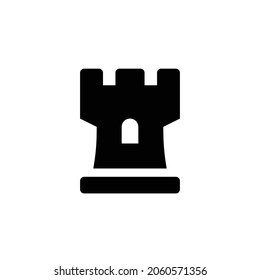 chess rook Icon. Flat style design isolated on white background. Vector illustration