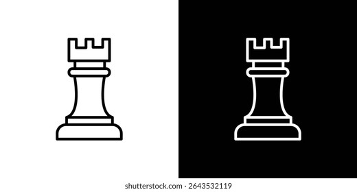 Chess rook icon. Graphic Design vector icon. Ui Ux Icons