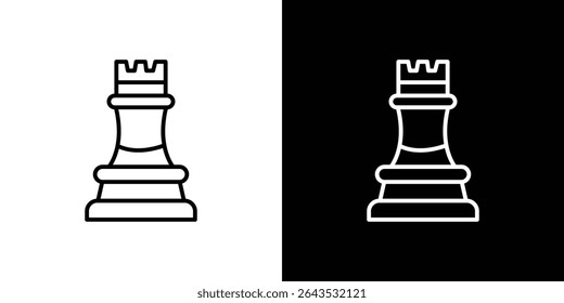 Chess rook icon. Graphic Design vector icon. Ui Ux Icons