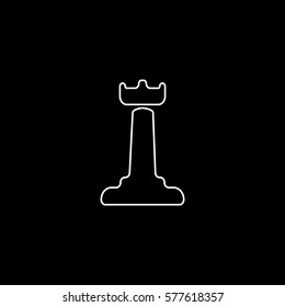 chess rook icon illustration isolated vector sign symbol