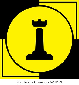 chess rook icon illustration isolated vector sign symbol