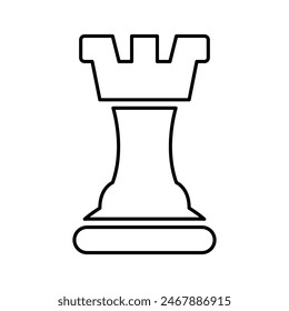 Chess Rook Icon Line Vector graphics