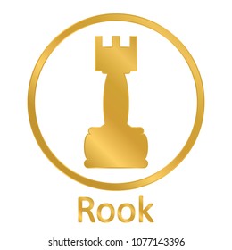 Chess rook icon on white background. Vector illustration.