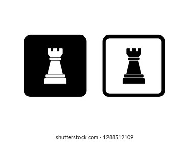 Chess Rook icon vector