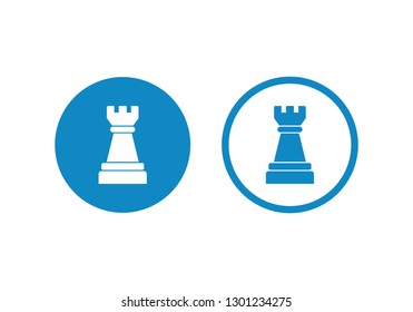 Chess Rook icon vector