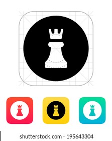 Chess Rook icon. Vector illustration.