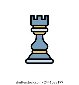 Chess Rook Icon Vector Illustration