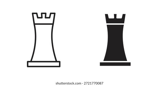 Ícone da torre de xadrez para seu design de site, logotipo, aplicativo, UI. EPS10