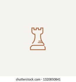 Chess Rook Line Art Design
