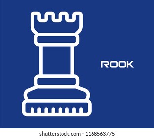 CHESS ROOK PIECE VECTOR ICON 