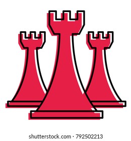 chess rook pieces game strategy symbol