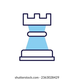 Chess Rook related vector icon. Isolated on white background. Vector illustration