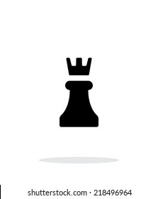 Chess Rook simple icon on white background. Vector illustration.