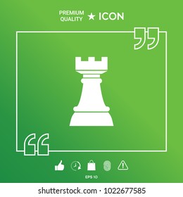 Chess Rook. Strategy icon