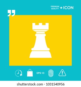 Chess Rook. Strategy icon