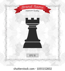 Chess Rook. Strategy icon