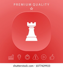 Chess Rook. Strategy icon