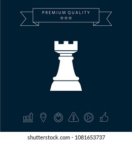 Chess Rook. Strategy icon