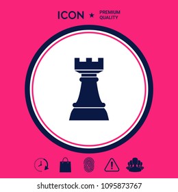 Chess Rook. Strategy icon