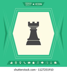 Chess Rook. Strategy icon