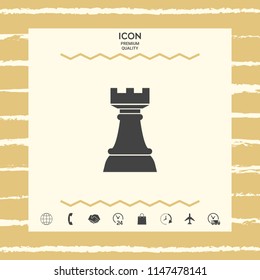 Chess Rook. Strategy icon