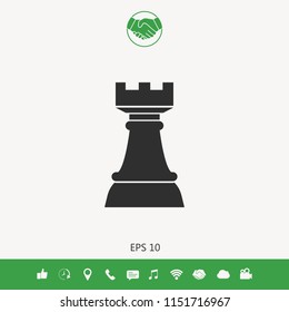 Chess Rook. Strategy icon