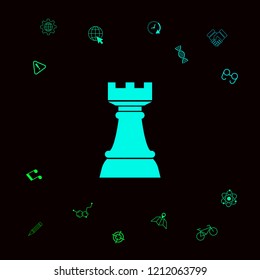 Chess Rook. Strategy icon