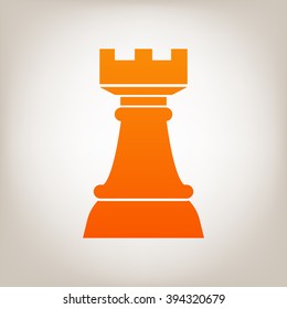 Chess Rook. Strategy icon