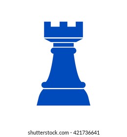 Chess Rook. Strategy icon